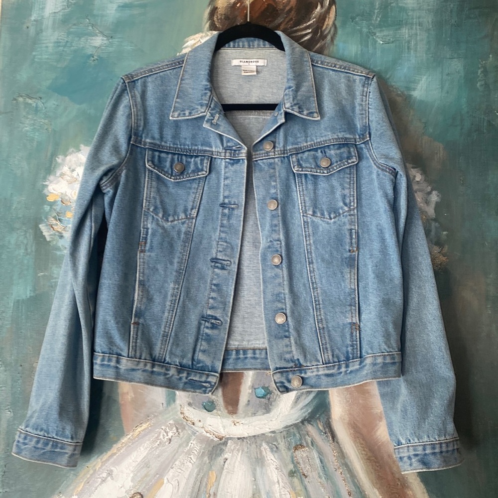 Denim jacket embellished on the back